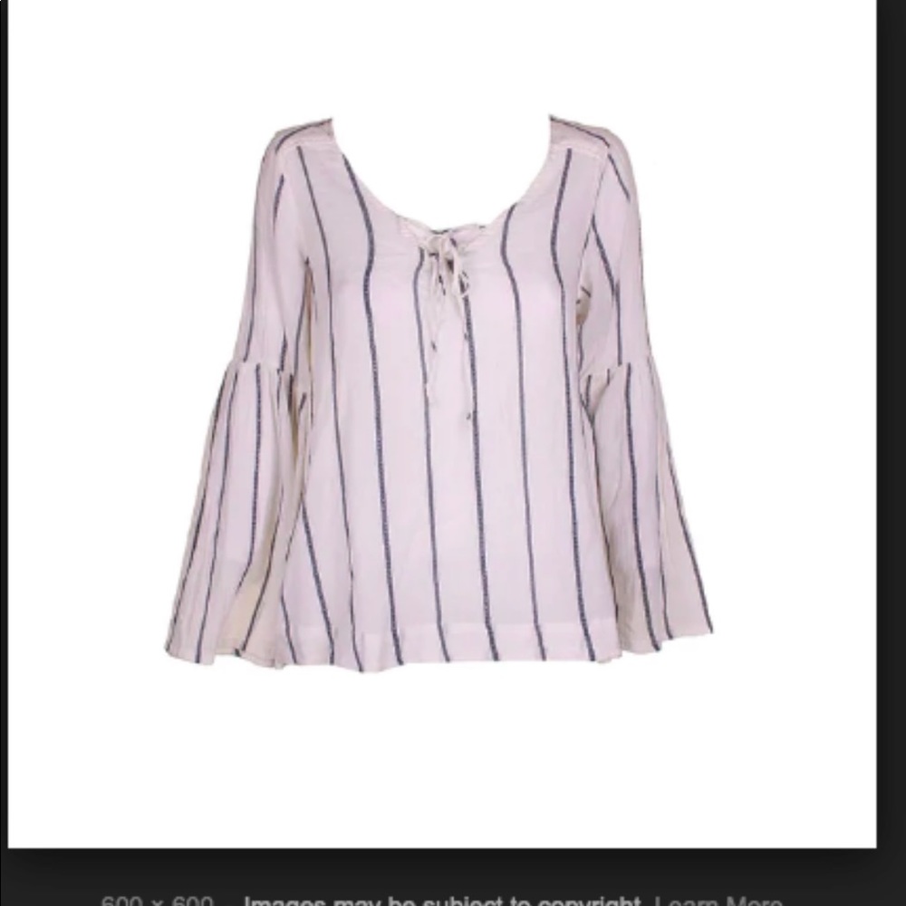 Sanctuary White Bell Sleeve Top